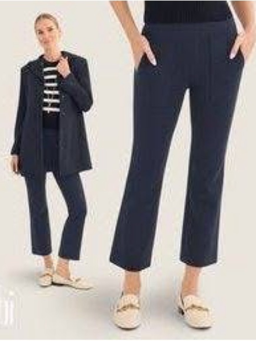 CAbi Navy Cheeky Ponte Pants #6690